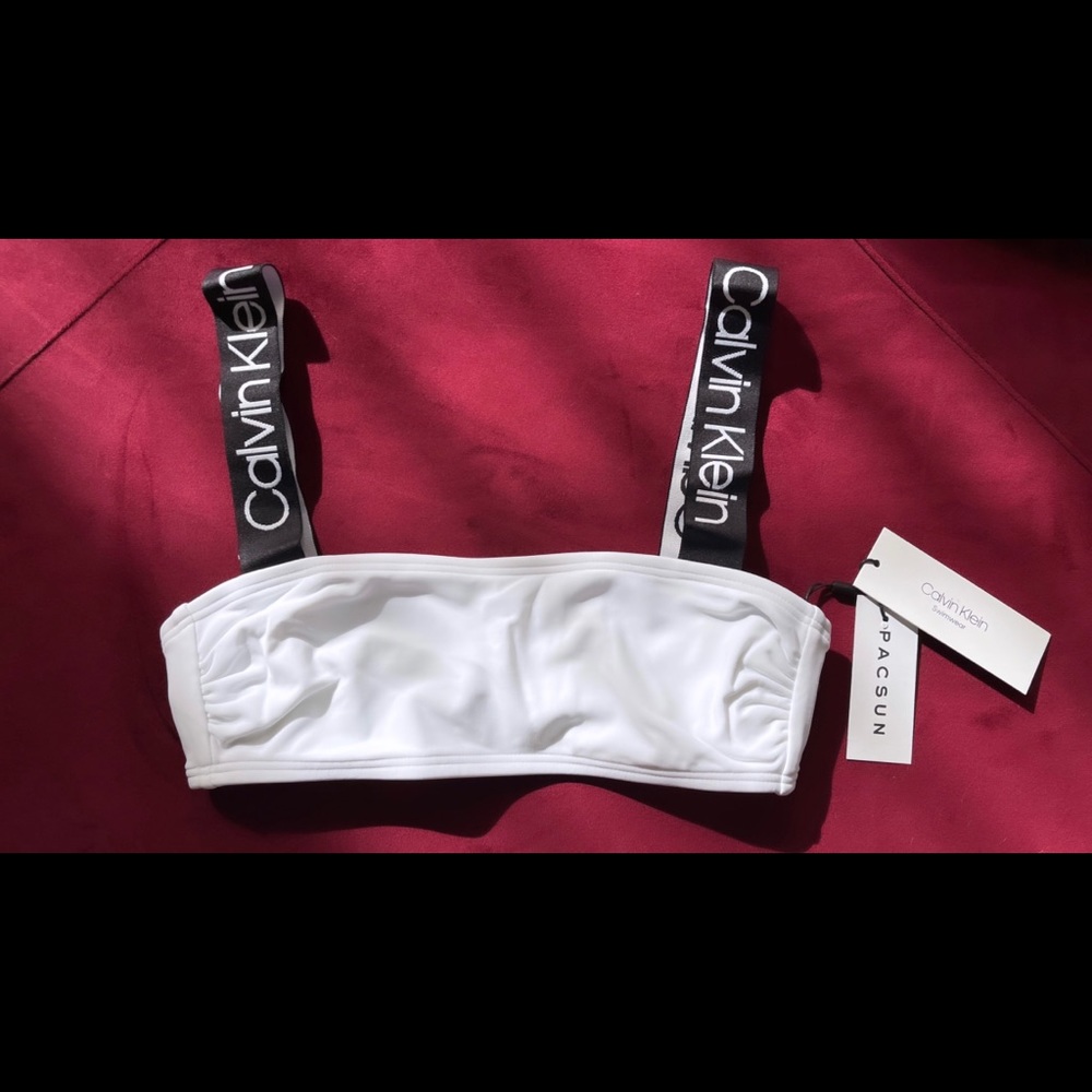 *BRAND NEW* Calvin Klein Elastic Bralette Bikini Top in white (from PacSun)